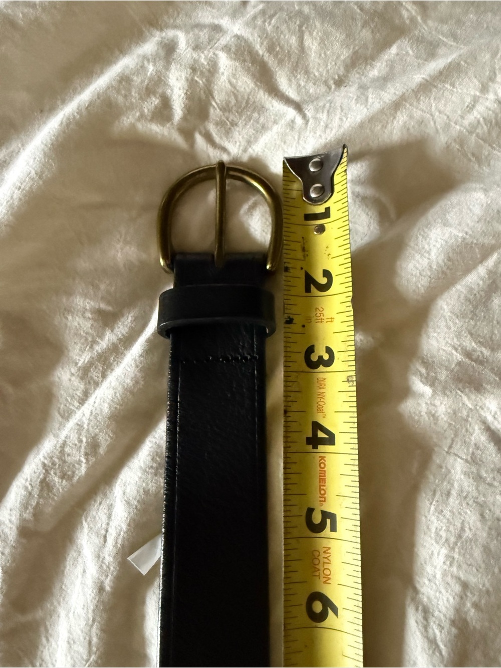 Madewell Black Leather Belt with Brass-Tone D-Ring Buckle XS - Picture 5 of 6